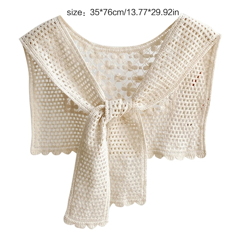 Xale coreano xale triangular cachecol crochê xale encolher ombros cachecol echarpe