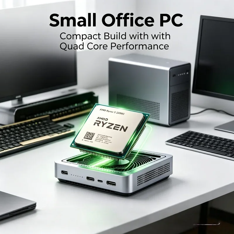 AMD R3 3200GCase Supported CPU Chip Quad Core 3.6GHz AM4 Socket Onboard Vega Graphics Low Power Media Desktop Processor