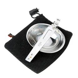 Outdoor Camping Tableware Folding Spoon Stainless Steel Soup Ladle