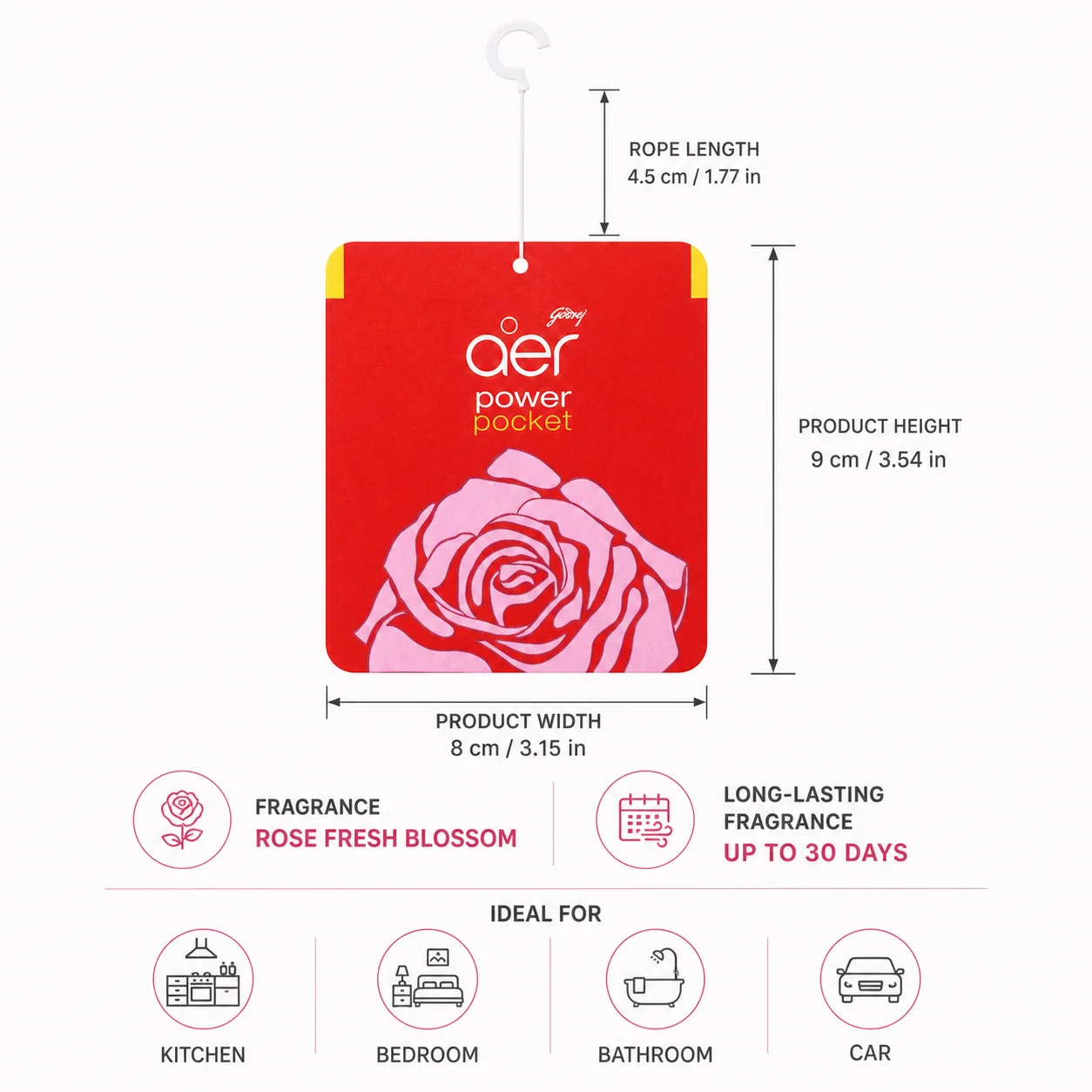6/12pcs, rose Premium Car Air Freshener, Portable Fragrance for Car, Home, Clothes & Bathroom, Long-Lasting & Pleasant Scent, Creates Romantic Atmosphere, Ideal for Cars, Homes, Bathrooms, Wardrobes, Pet Rooms, Lockers, Shoe Cabinets