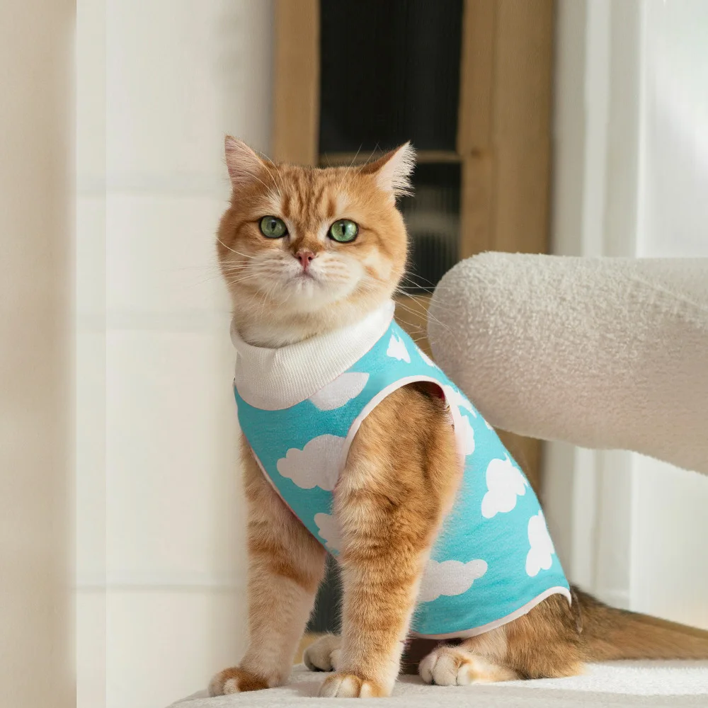 Cats Surgery Recovery Suit for Small Medium Dog Cat Vest Cotton Soft Pet Pajama After Surgery Wear Recovery Clothes Anti Licking
