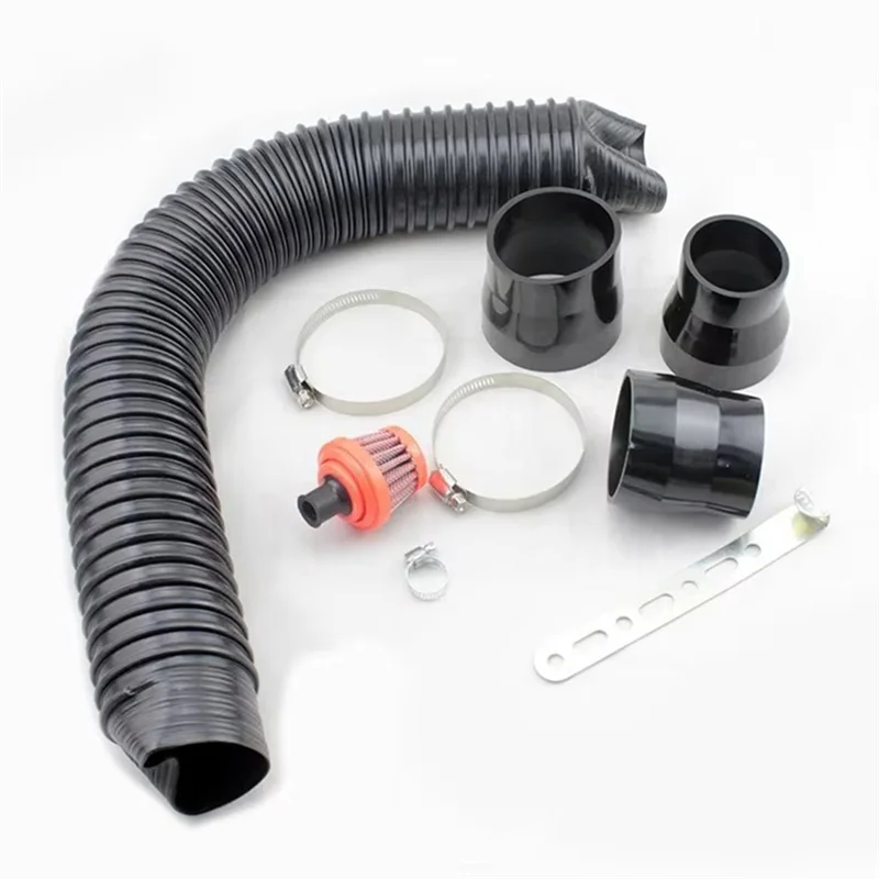 

Car Modification Cold Intake Air Filter Kit High Flow Air Filter 76Mm Intake Air Box Kit 3-Inch