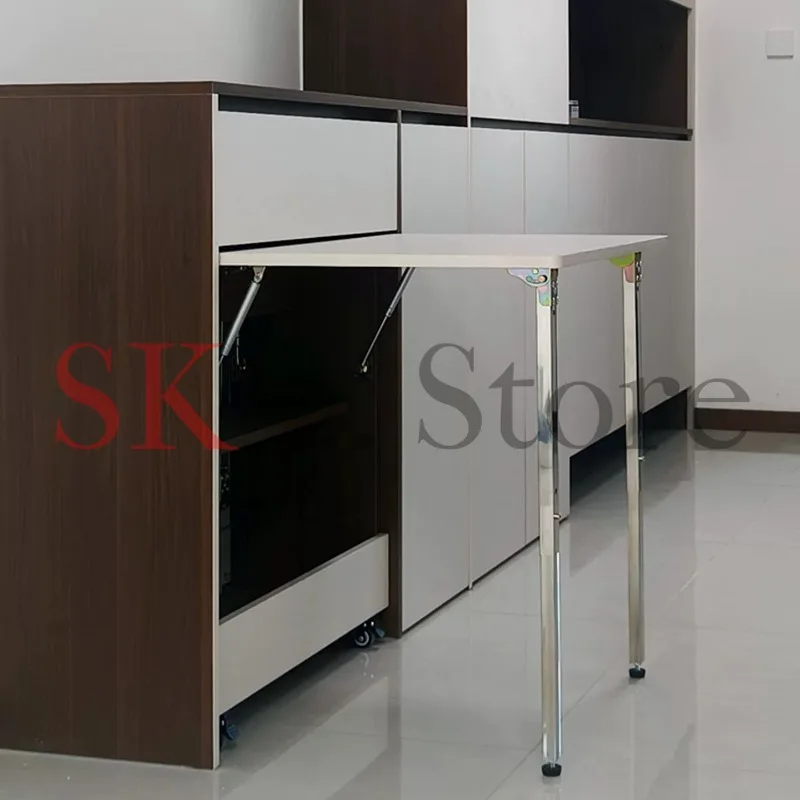 New stainless steel telescopic foot lifting table leg cassette speed adjustment customization can fine-tune bar foot