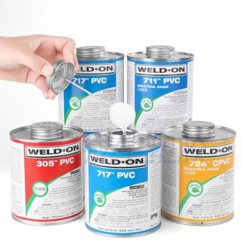 WELD-ON  glue Transparent UPVC glue Imported pipe adhesive Pipe glue PVC super glue Chemical pipeline adhesiv717 711 P68 305 Pvc