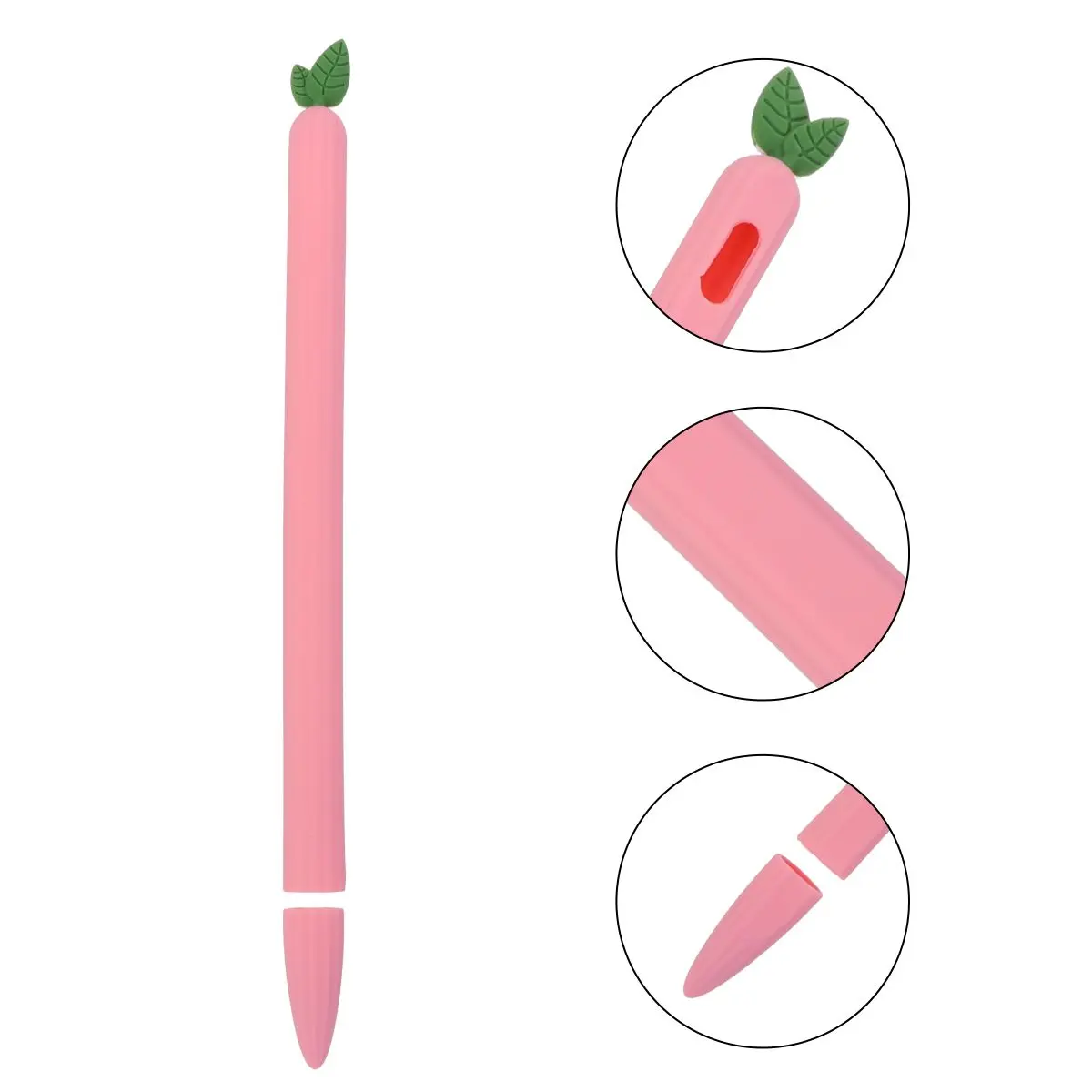 

1PC Stylus Pen Cover Cute Carrot Design Silicone Protective Sleeve Non Scratch Resistant Easy Install Gift Idea for Tablet