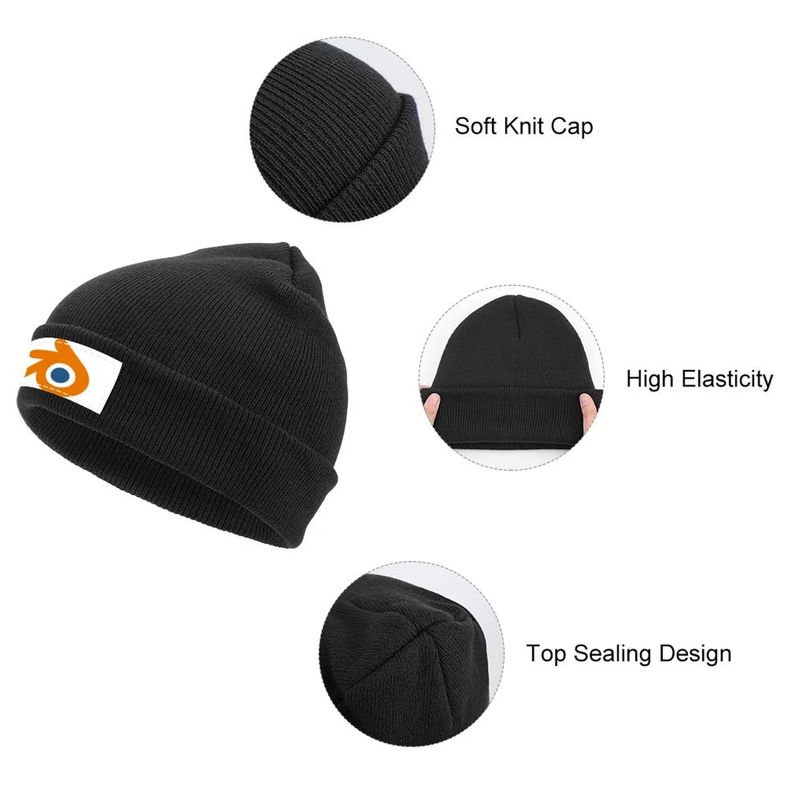 Blender 3D Logo Knitted Cap Trucker Cap Christmas Hat Man Women's