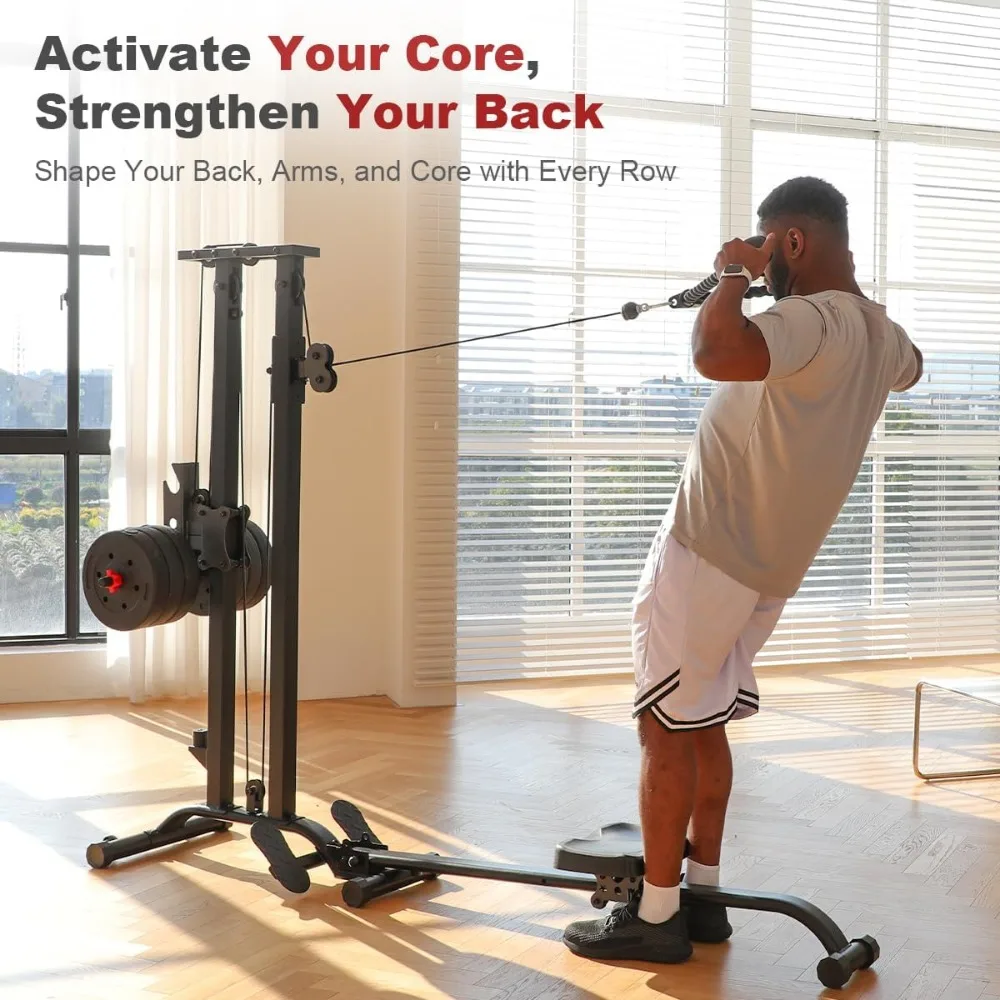 نظام صالة الألعاب الرياضية من TOUSAINS Home Cable: سعة وزن 330 رطلاً، مدرب مزدوج الوظائف مع آلة كروس آلة التجديف #4