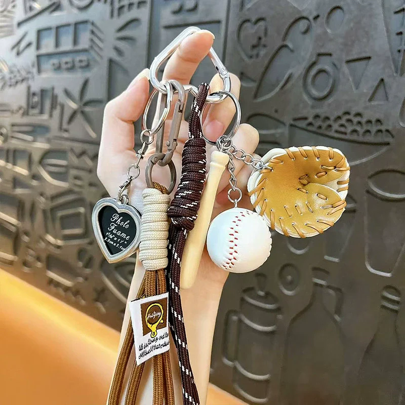 Niedlicher Baseball-Dekor-Schlüsselanhänger zum Selbermachen, modischer Taschenanhänger, Sport, Reisen, Schlüsselanhänger, Baseball-Dekor, Schlüsselanhänger, modisches Accessoire als Geschenk – Detail 7