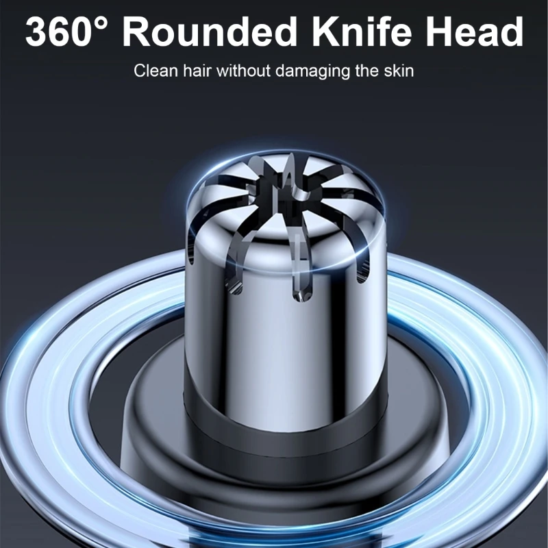 ماكينة تشذيب شعر الحواجب والوجه غير مؤلمة للرجال، ماكينة تشذيب شعر الأنف والأذن 918D