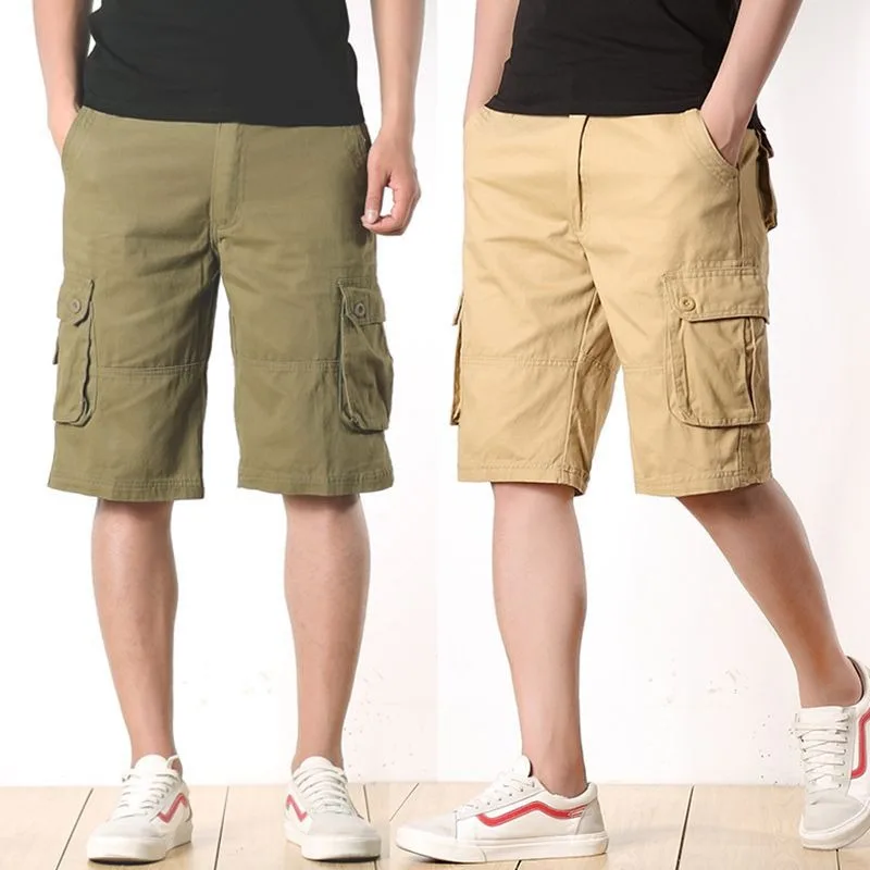 Men Summer Shorts Beach Pants Casual Trouser Cargo Shorts Loose Man Clothing Trend Breathable Quick-drying New Thin Breathable