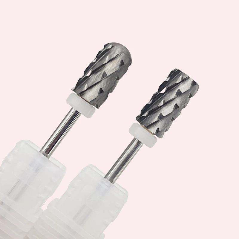 1Pcs 4XC Hartmetall Nagel Bohrer Glatte Top Oder Große Barrel Hartmetall Elektrische Nagel Mühlen Cutter Für Maniküre maschine Nagel