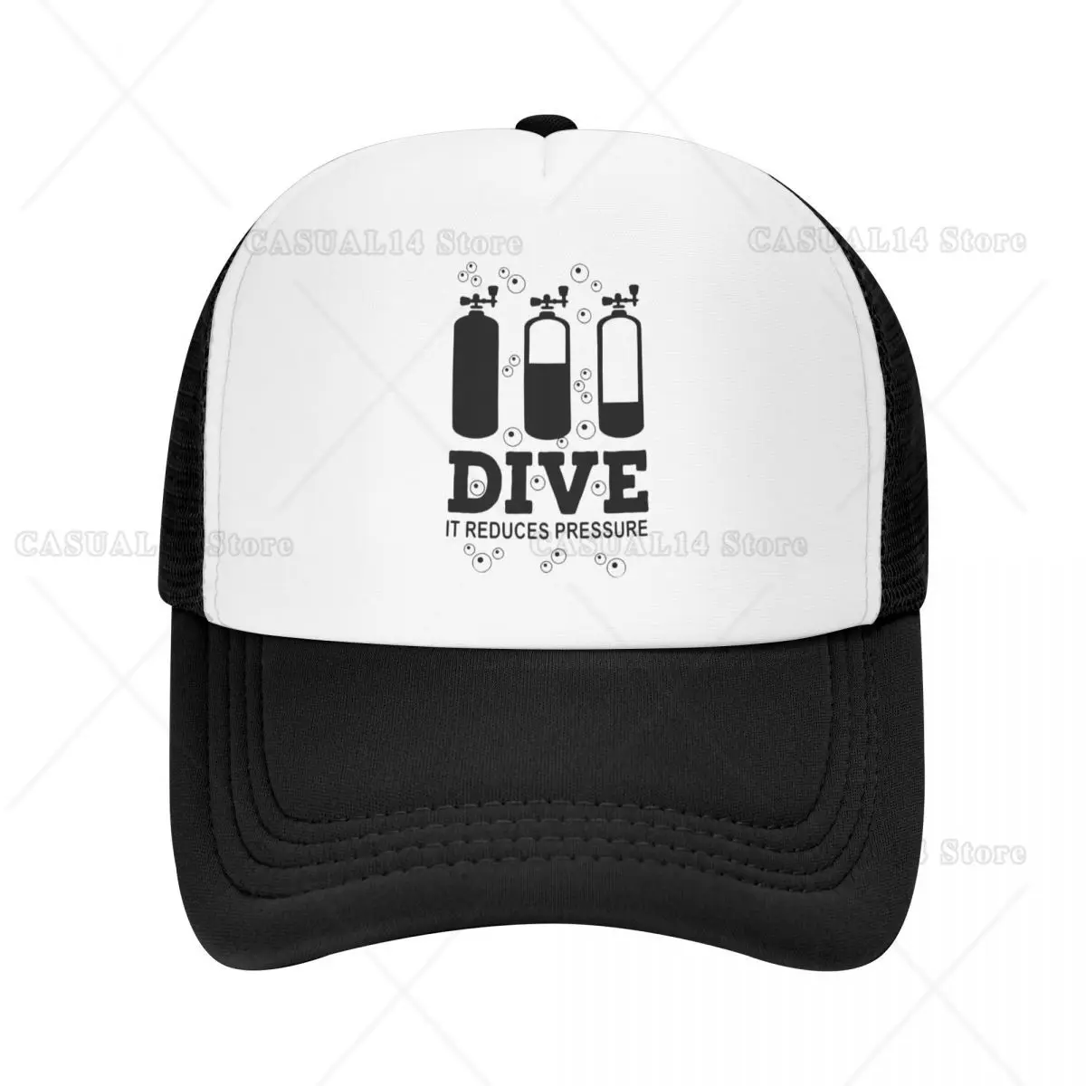 Custom Scuba Diving Baseball Cap Sports Men Women's Adjustable Dive Diver Quote Trucker Hat Summer Snapback Caps