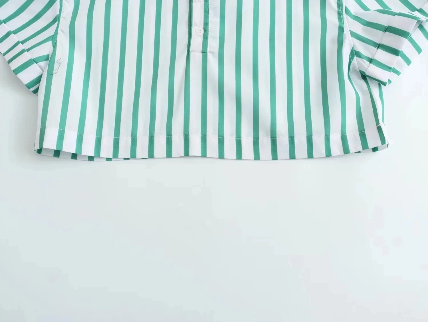 2024 Spring New Female Stripes Lapel Short Sleeves Buttons Shirt Top + Lace Up Elastic Waist Woman Wide Leg Long Pant