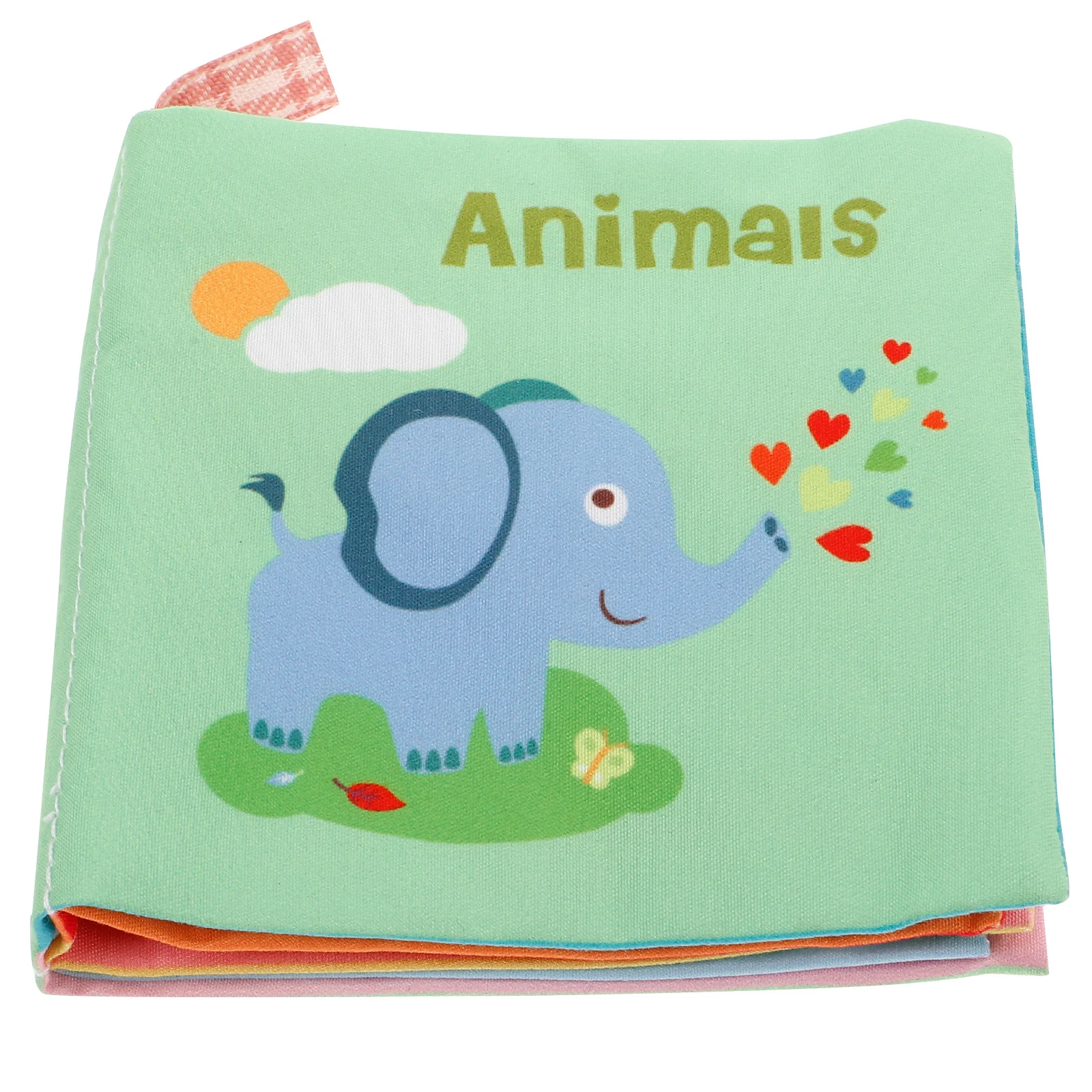 Miękka książeczka do kąpieli dla niemowląt z efektem chrastenia, wzór zwierząt z kreskówek, sensoryczna książeczka do dotykania, książeczki do kąpieli dla niemowląt wspomagające wczesną rozpoznawanie.