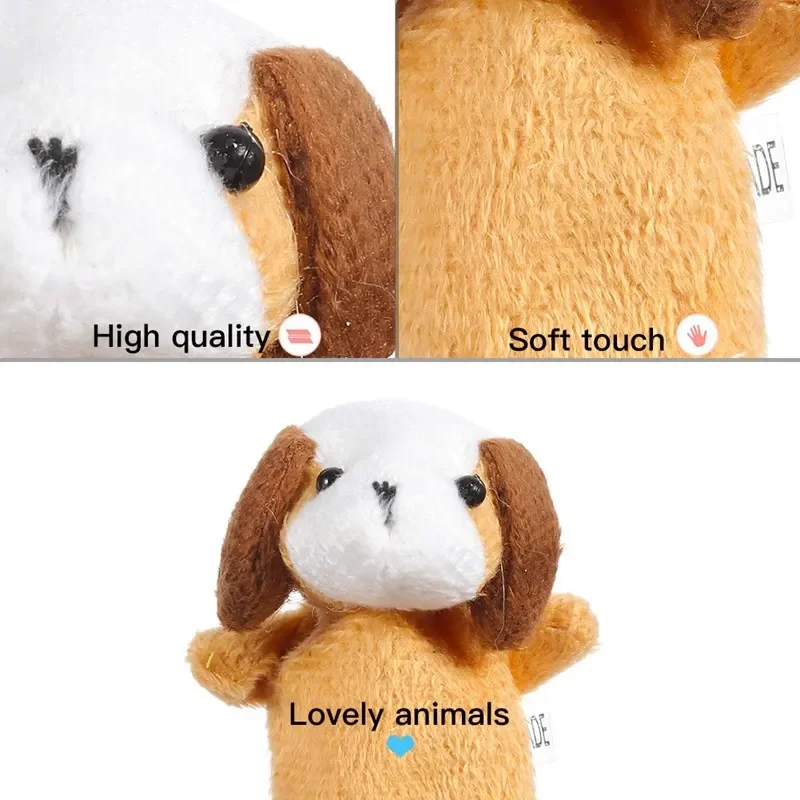 10 pezzi di peluche per bambini cartone animato animale famiglia burattino da dito gioco di ruolo dire una storia bambola di stoffa giocattoli educativi per bambini