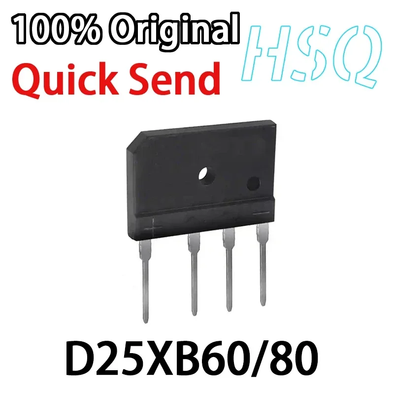 

5PCS D25XB60 D25XB80 New Original Rectifier Bridge Stack Flat Bridge Device for Induction Cooker