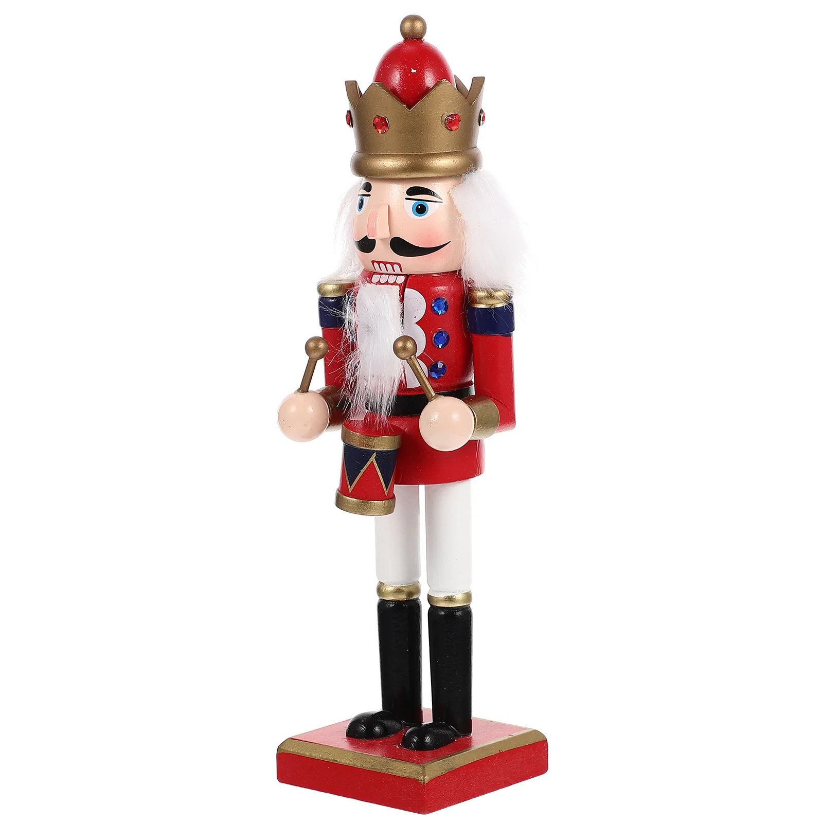 

1pc Wooden Nutcracker Soldier Xmas Decoration Holiday Desktop Ornament Christmas Party Supplies Garden Decor Vintage Home Craft