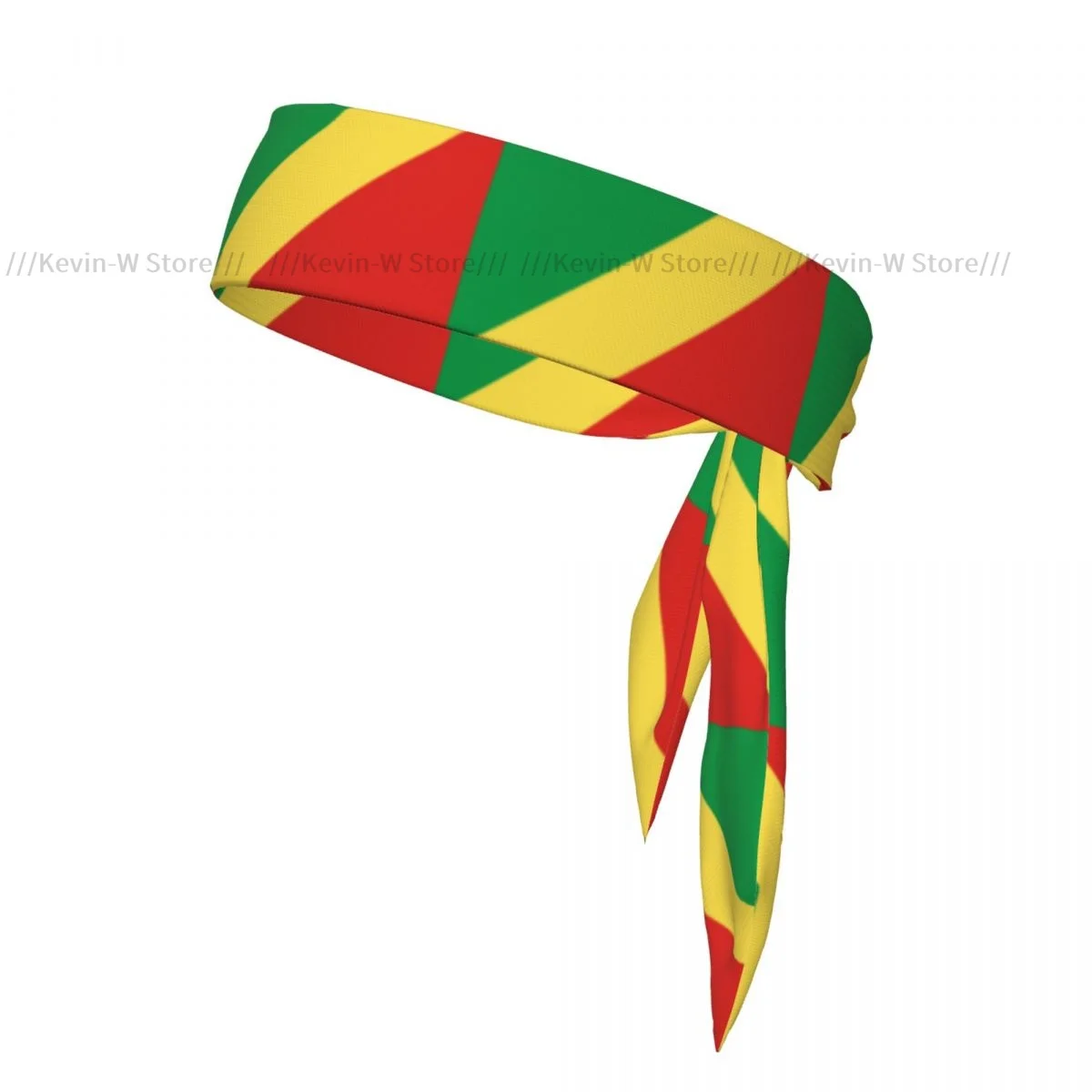 Head Tie Sports Headband Republic Of The Congo Flag Athlete Sweatbands Head Wrap For Working Out Running Yoga