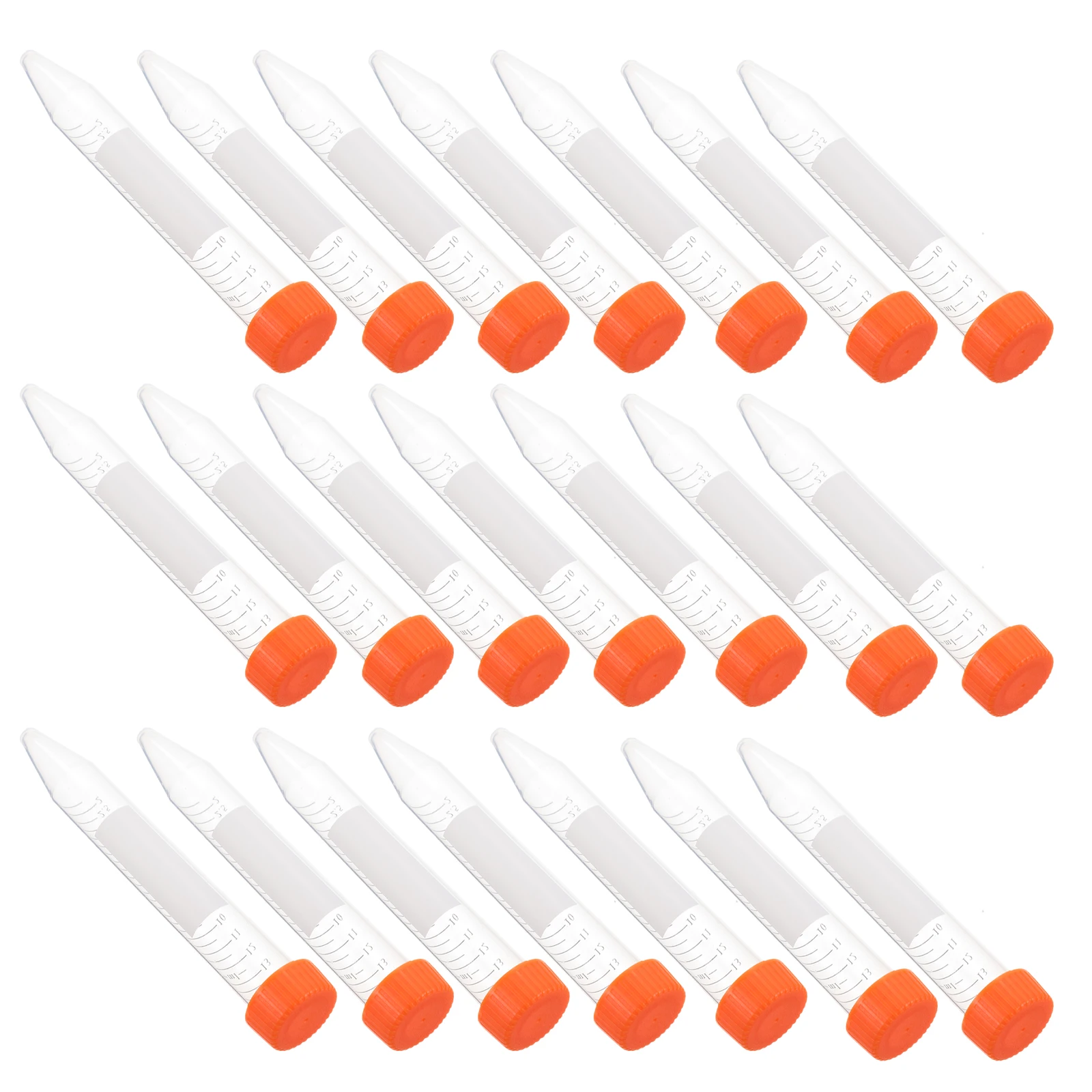

25pcs 15ml Tubes with Screw Caps Transparent Plastic Lab Supplies Test Tube Vials Laboratory Equipment Teaching Aids