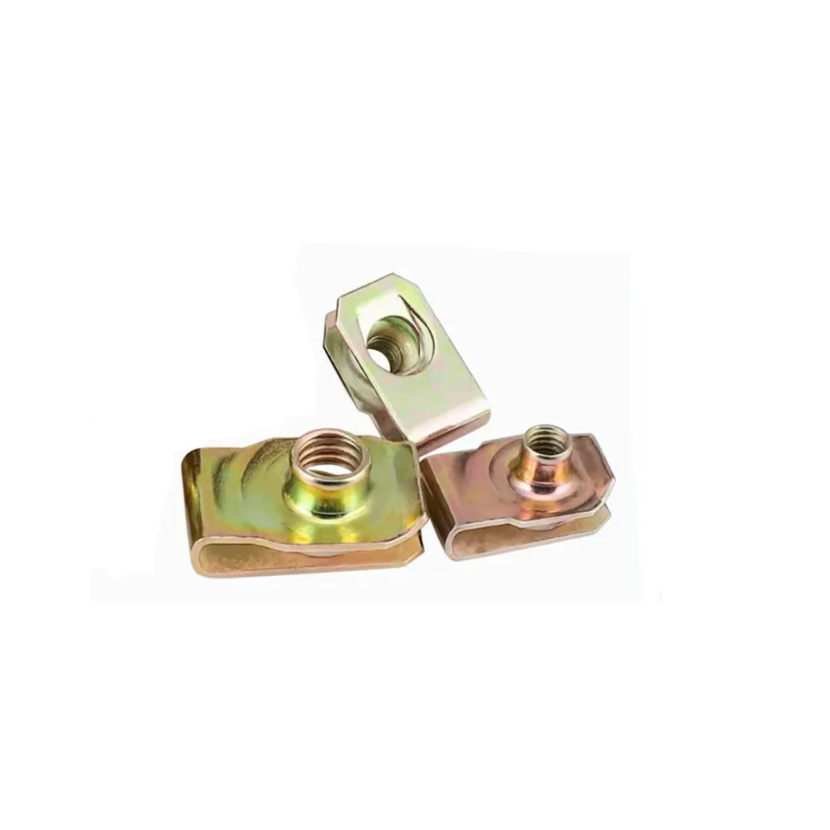 B-Type Leaf Spring Nut Coated With Color Zinc Electrophoresis Clamp Nut / Tension Clamp Card Spring  M4-M8