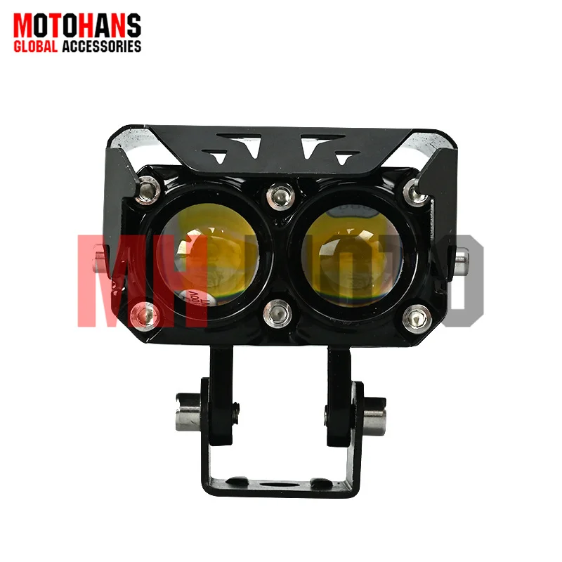 1PC DUAL COLOR HID PROJECTOR LENS MOTORCYCLE SPOTLIGHT DOUBLE LENSES HID WORK LIGHT YELLOW WHITE COLOR HEADLIGHT FOR OFFROAD
