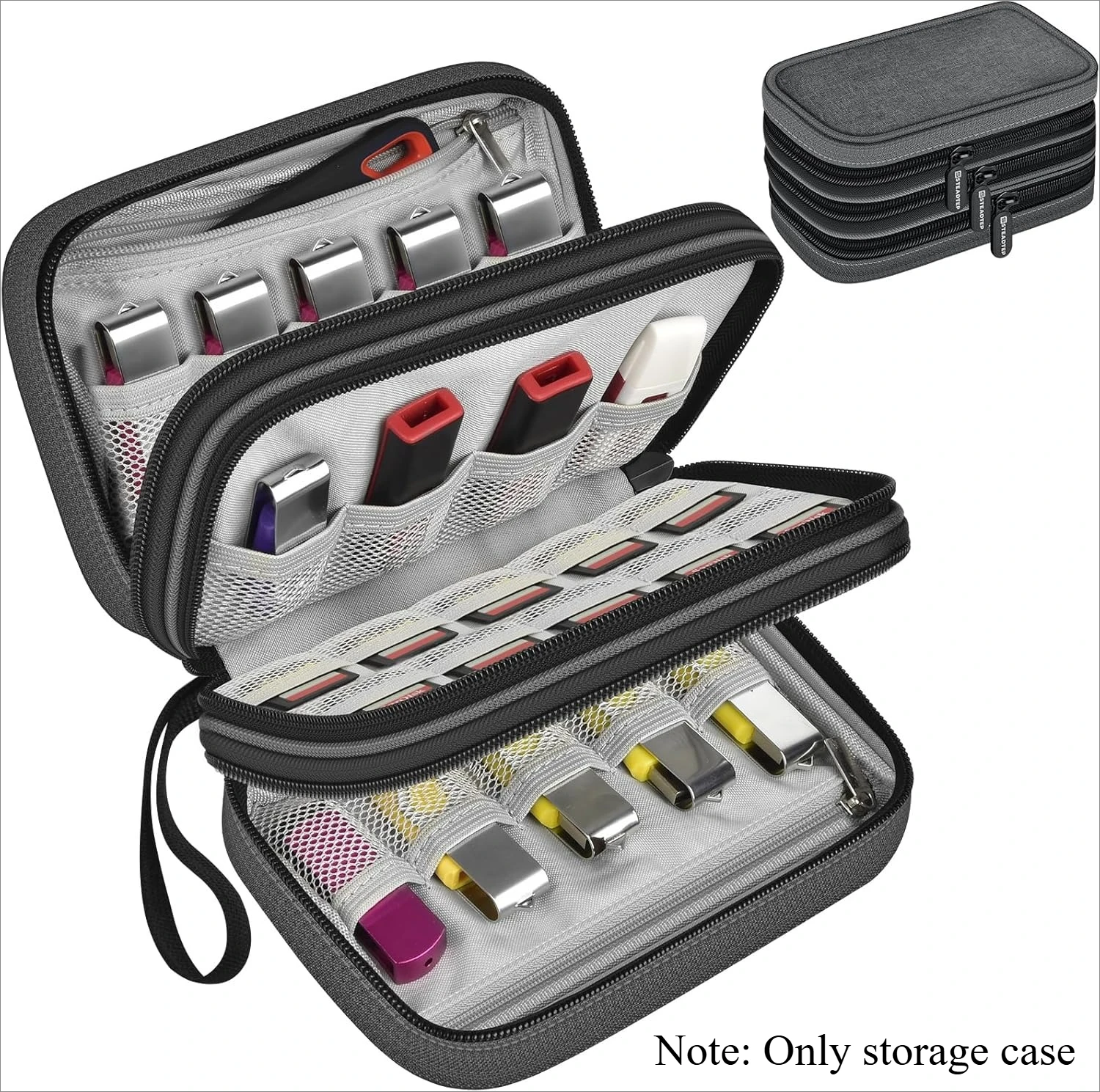 （CASE ONLY)USB Flash Drive Case Compatible with Sandisk/for SamData/for PNY/for Lexar Hard Drive, Portable 3 Layers Cloth Bag