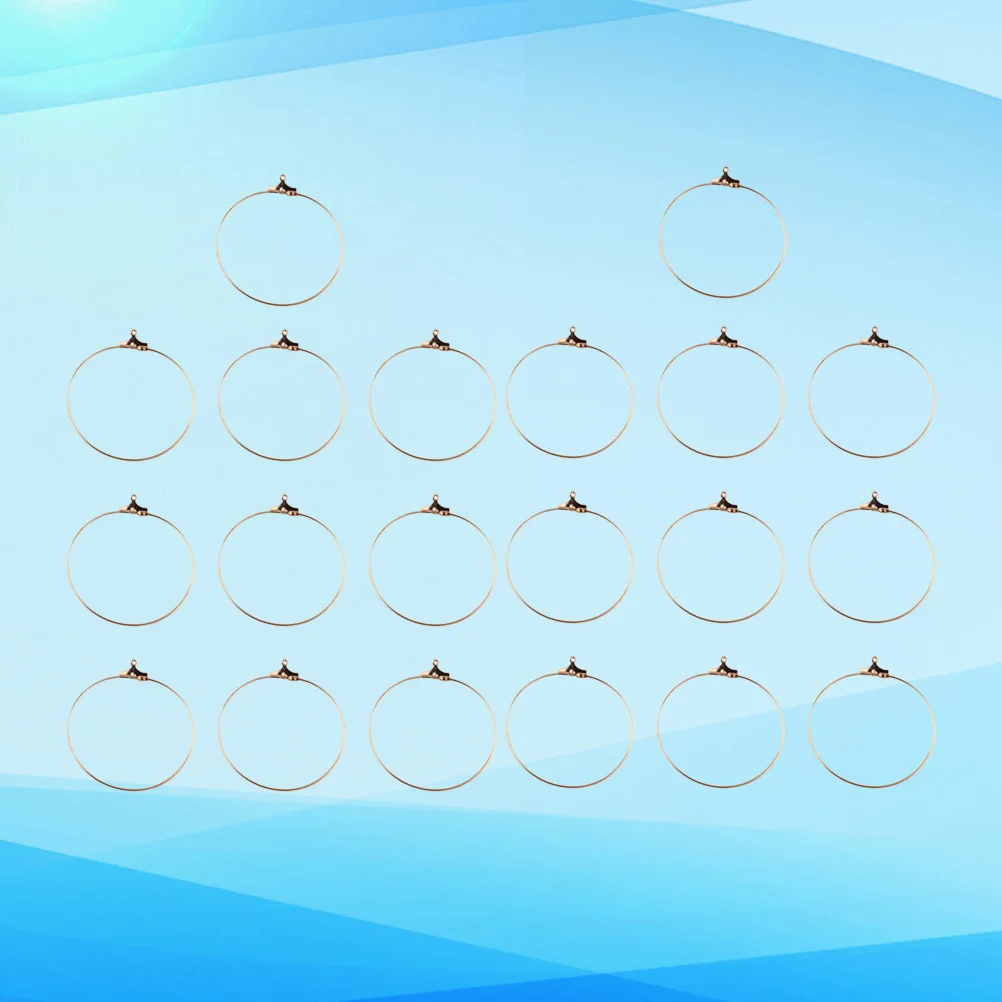 

20pcs Ear Clips Accessories 25Mm Golden Copper Diy Earring Hook For Women Girl Jewelry Making Supplies Ear Tool