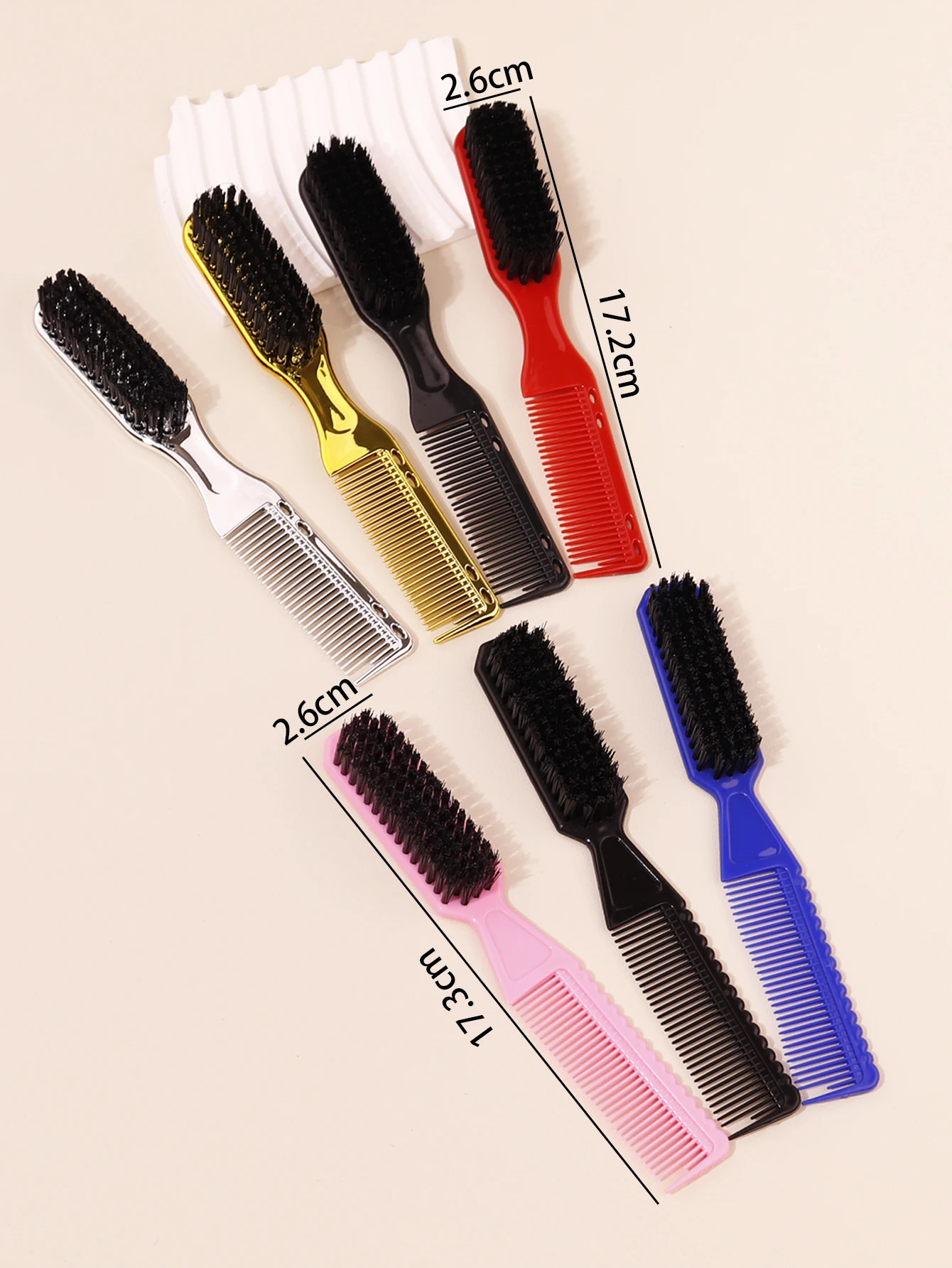 Doppelköpfiger Haarkamm und Bürste, Bart-Styling-Bürste, professionelle Reinigungsbürste, Haaraccessoires für Haarstyling. – Detail 9