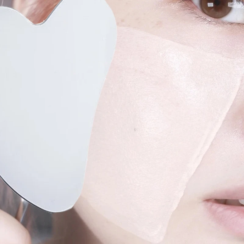 1 قطعة غوا شا أداة الوجه الفولاذ المقاوم للصدأ غواشا جهاز تدليك الطبيعية العالمي الوجه الفضة معدن غوا شا مجلس الجمال العناية بالبشرة #5