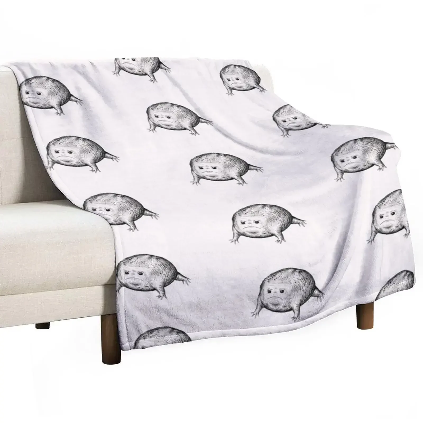 Black Rain Frog Throw Blanket Shaggy Sofa Thermal for sofa Blankets