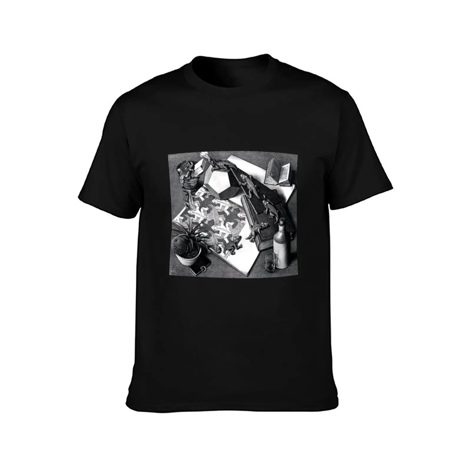maurits cornelis escher, m c escher paintings, m c escher artwork T-Shirt Fitness Training Breathable Tee