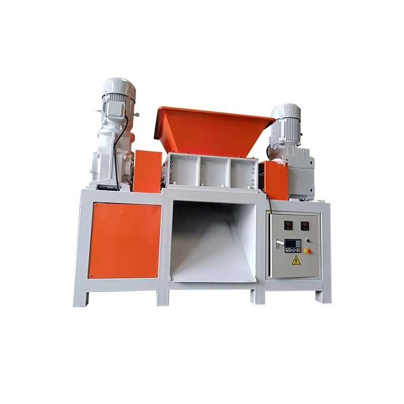 400 type industrial shredder, leather material, metal block, rubber product shredding and crushing equipment