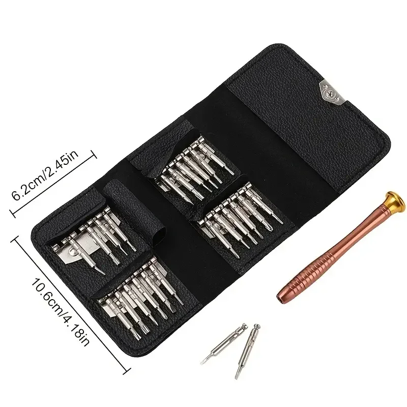 1 Set Precision Screwdriver Set 25 In 1 Repair Tool Kit Small Screwdriver Set Star/Y-type/Flat-blade/Triangle Screwdrivers F image 5