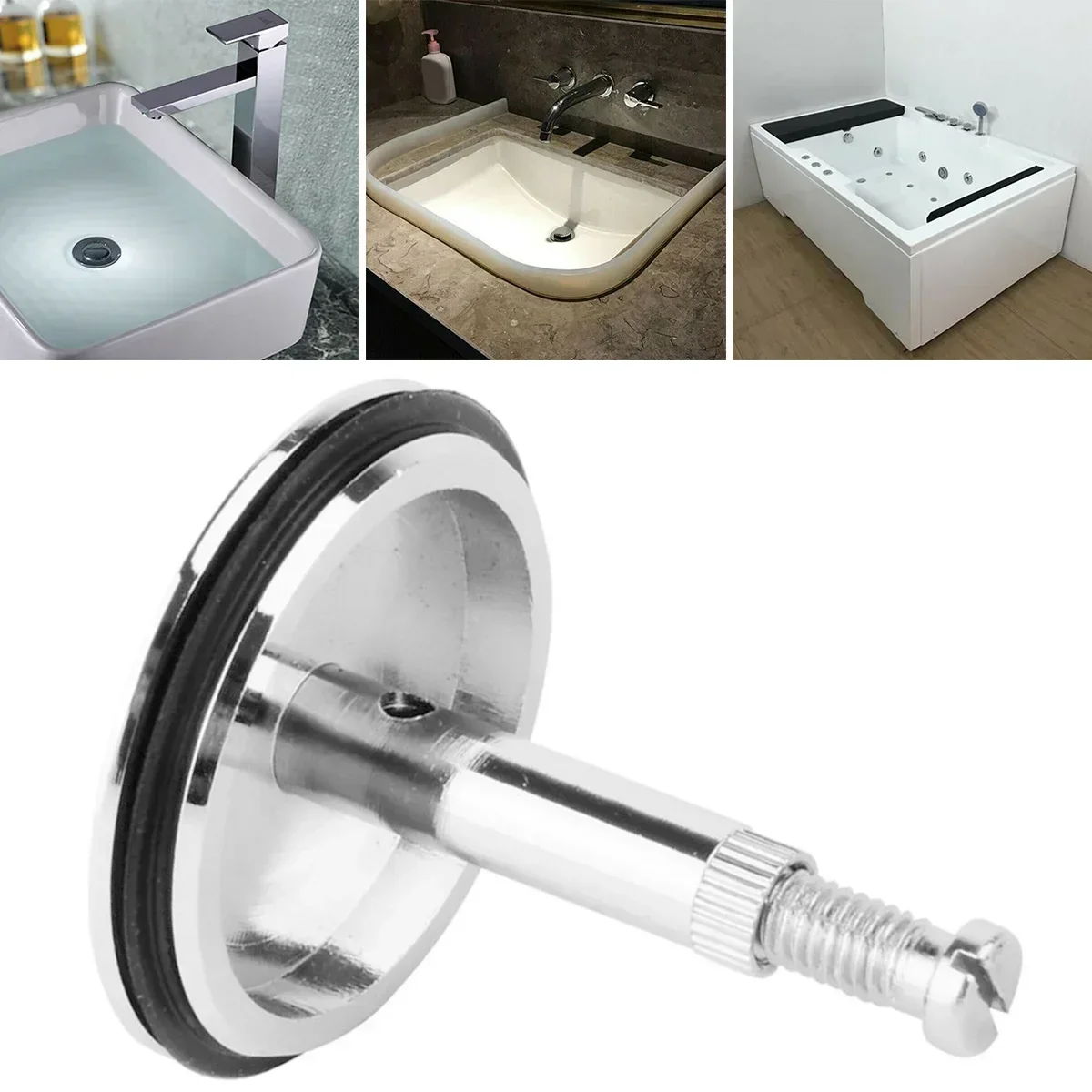 

43mm Brass Bathtub Plug Drain Plug Valve Bathtub Drain Pop-Up Stopper Bathroom Sink & Bathtub Accessories