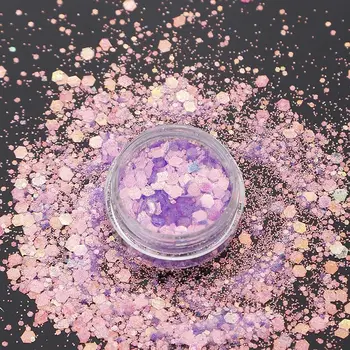 1kg velkoobchodní mix šestiúhelníkových holografických flitrů na nehty, třpytivých manikúrních vloček, chameleonového pigmentu pro kutily, umělecké řemesla a výrobu šperků 12 nejlepší prodej třpytky 1kg - №11
