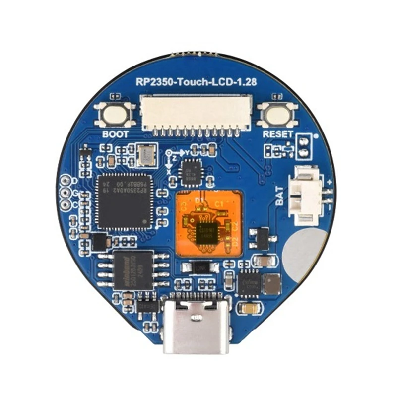 RP2350 Microcontroller Development Board On-Board 1.28-Inch Touch LCD Display Six-Axis Sensor RP2350 Dual-Core Processor