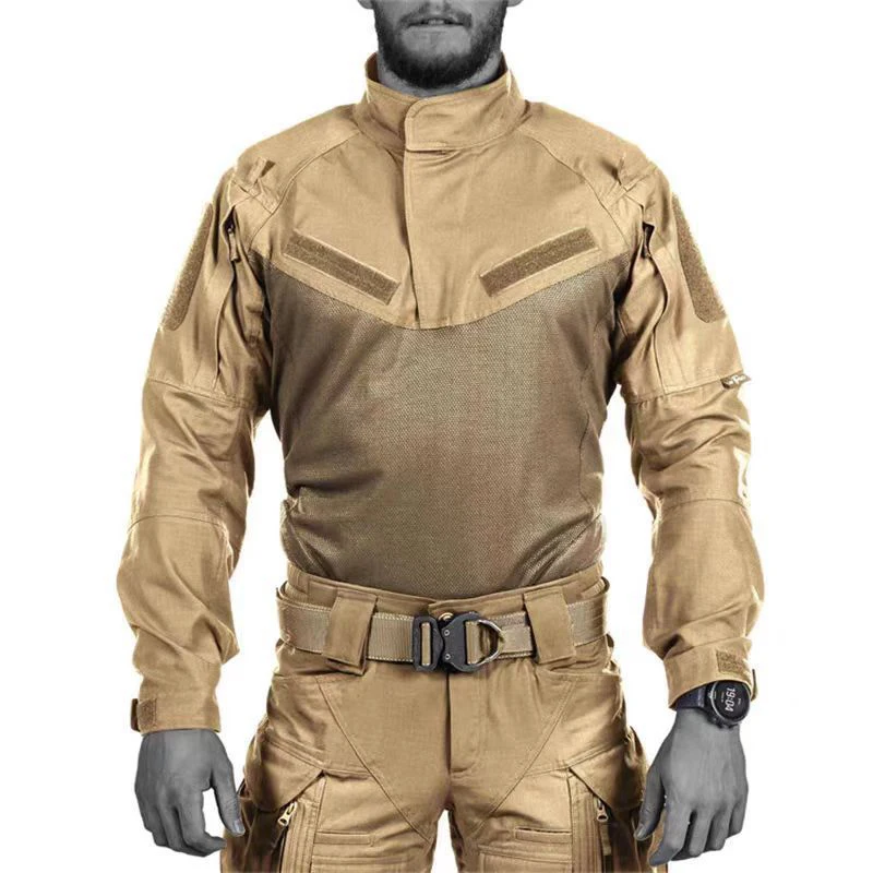 Spring Autumn Men's Tactical Combat T Shirts Outdoor Men Long Sleeve Military Hunting Shirt Mens Mesh Breathable Training Tops
