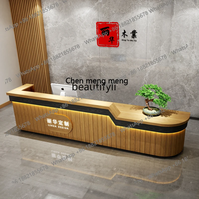 X FH retro hotel company reception desk restaurant B & B bar hot pot restaurant billiard hall corner counter table