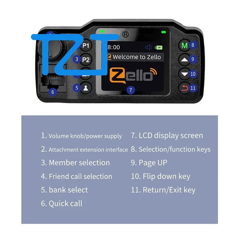 Imagem -02 - Plus Zello Mini Rádio Móvel Interfone Nacional sem ou Gps Externo 2g 3g 4g Versão Android 5000km Tzt-hg8900