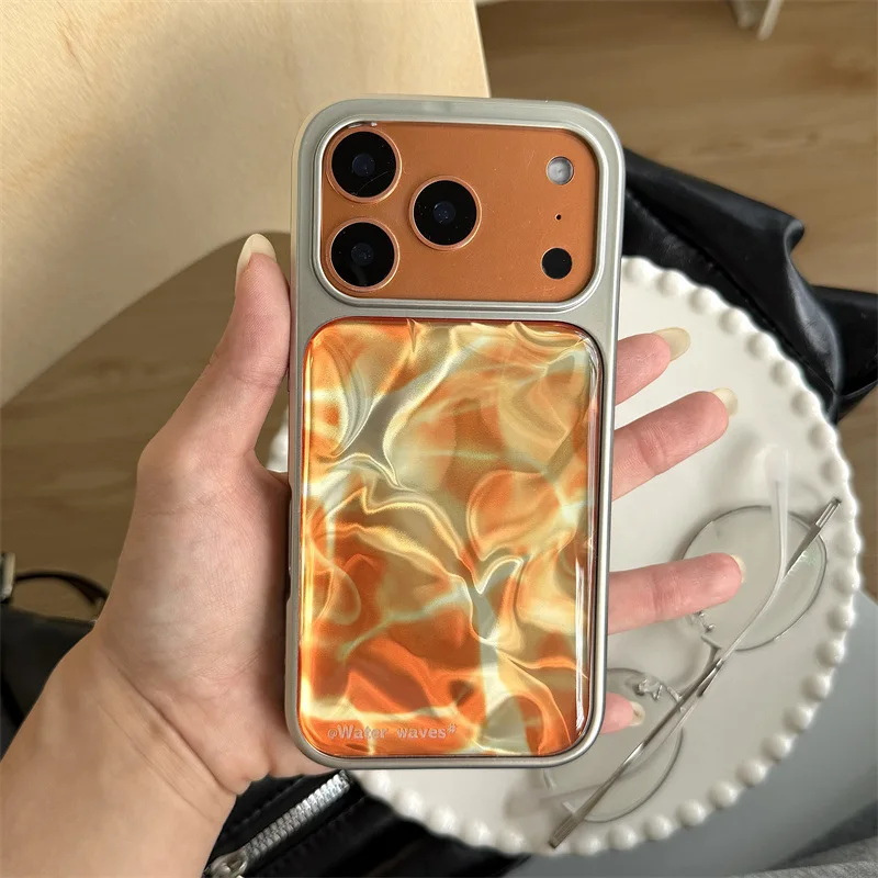 Water Ripple Is Suitable for iPhone 17 Promax Phone Case 16 Pro Dropper 15 All Inclusive 14 13 12 Anti Drop Protection Cover