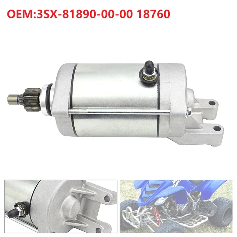 

Starter Motor For Yamaha YFM660 Raptor 660 660Cc 2001-2005 Powersport ATV UTV Moto Replace Accessories 3SX-81890-00-00