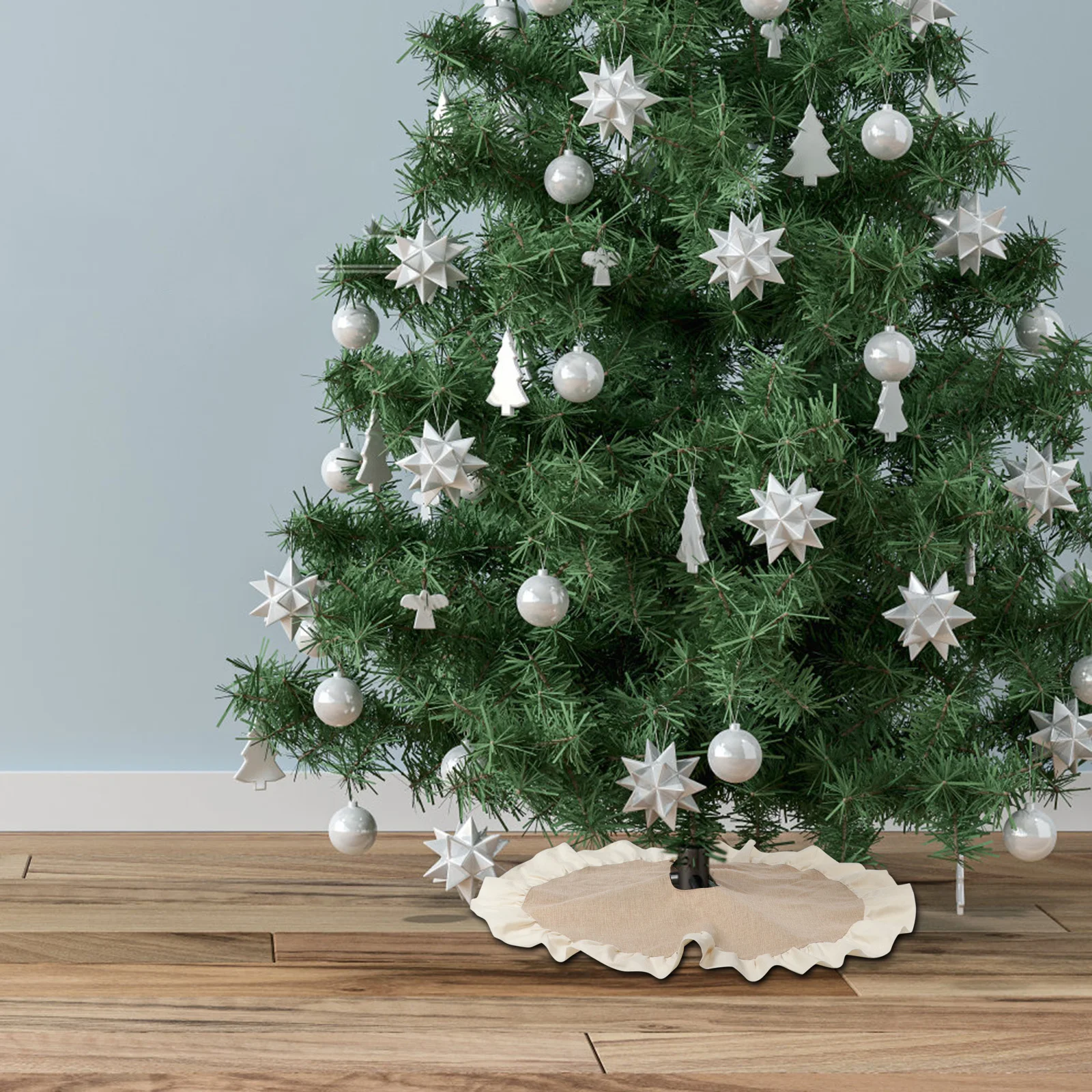 

Christmas Tree Skirt Xmas Tree Mat Lightweight Decorative Skirt Cover Bottom Xmas Decorations Home Hotel Shop Home Ornament