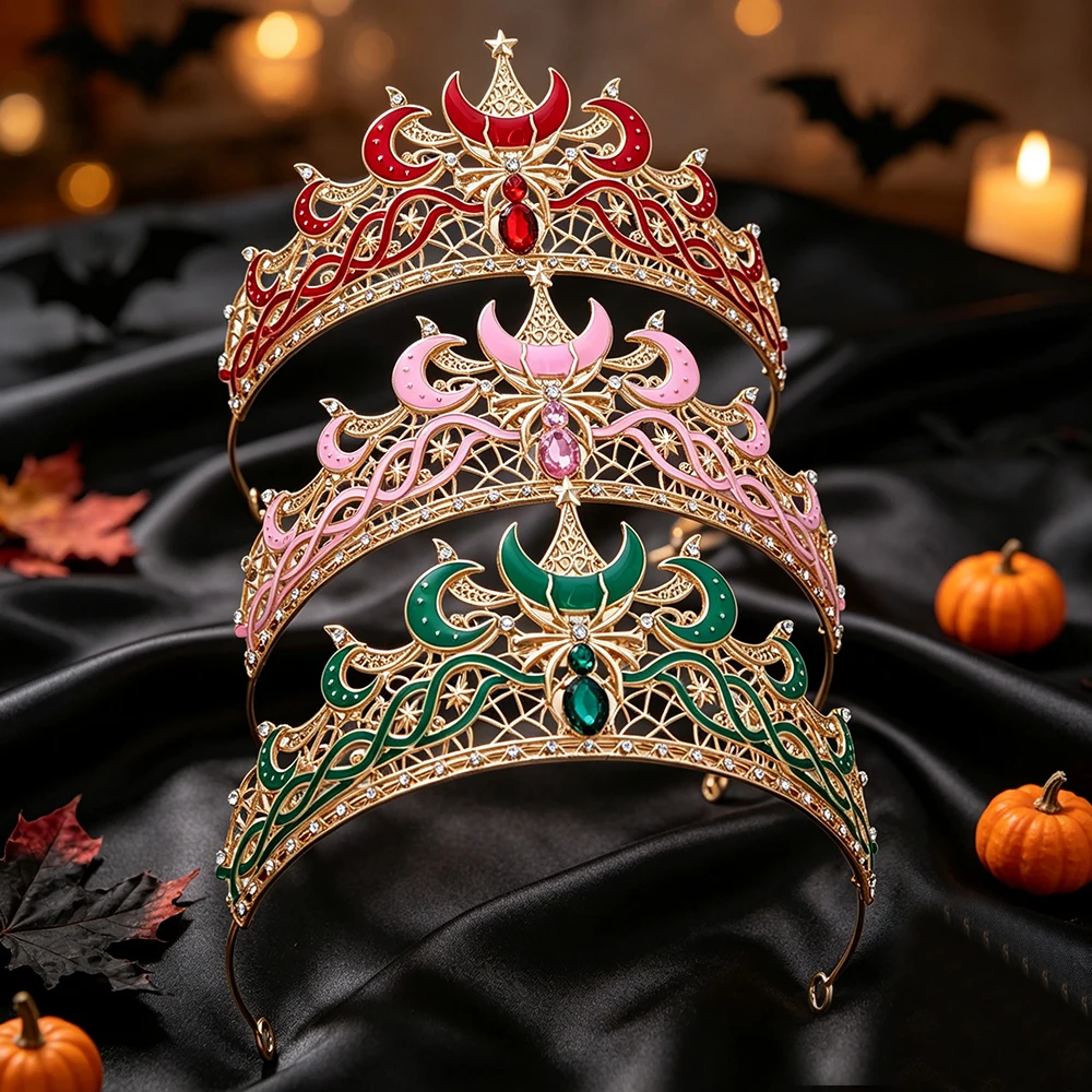 تاج هالوين على شكل هلال ونجمة، - مراجعة Women Queen Fashion وسعره