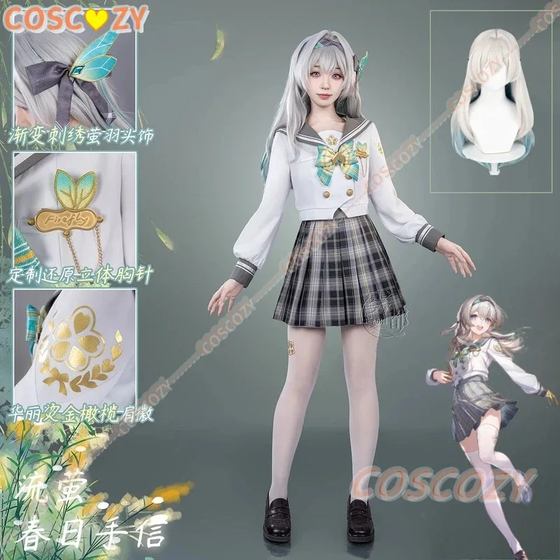 

Firefly Cosplay Costume Wig JK Dress Game Honkai: Star Rail Cosplay Women Uniform Role Play Clothing Carnival Party New