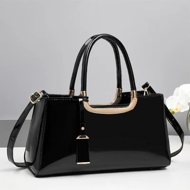 Women Bright Leather Handbags Ladies Large Tote Bag Female Square Shoulder Bags Bolsas Femininas Sac New Fashion Crossbody Bags