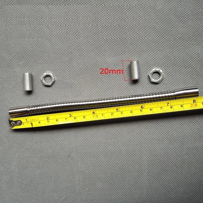 2 ピース/ロット M10 オスネジ + メスネジ ソフトライトメタルフレキシブルコンジット DIY メタルグースネックホース蛇行チューブクランプランプ