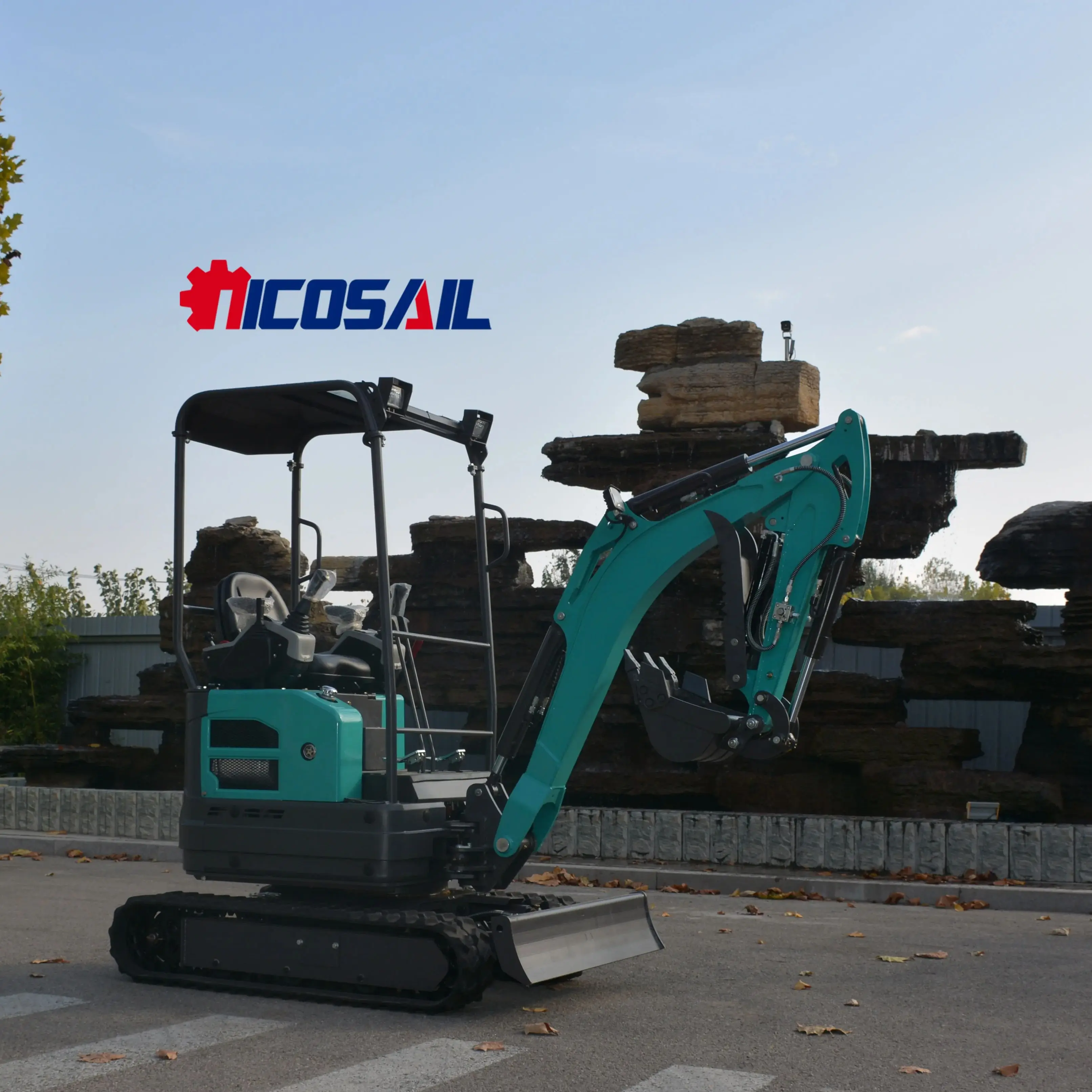 حفارة صغيرة للتسليم المجاني للمزرعة، حفارة مجنزرة 1 طن مع محرك CE/EPA #4