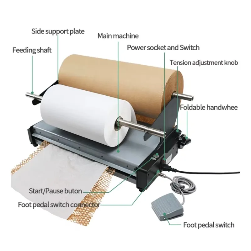 New Honeycomb Kraft Paper Bubble Board Wrap Produce Machine Honeycomb Paper Making and Cutting Machine