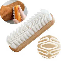 Brosse en cuir pour daim, bottes, sacs, épurateur, nettoyant, pansement en caoutchouc blanc, brosse à chaussures, ménage, accessoires de la présidence