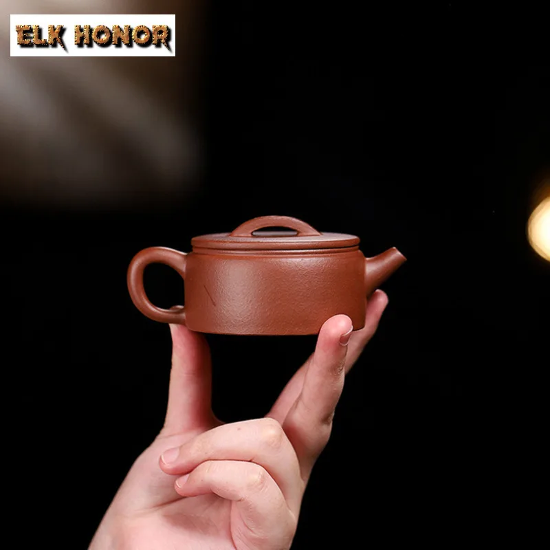 Handmade Yixing Purple Clay Large Diameter Teapots Handmade Hanwa Pot Raw Ore Green Mud Kettle With Infuser Zisha Tea Set Cafes